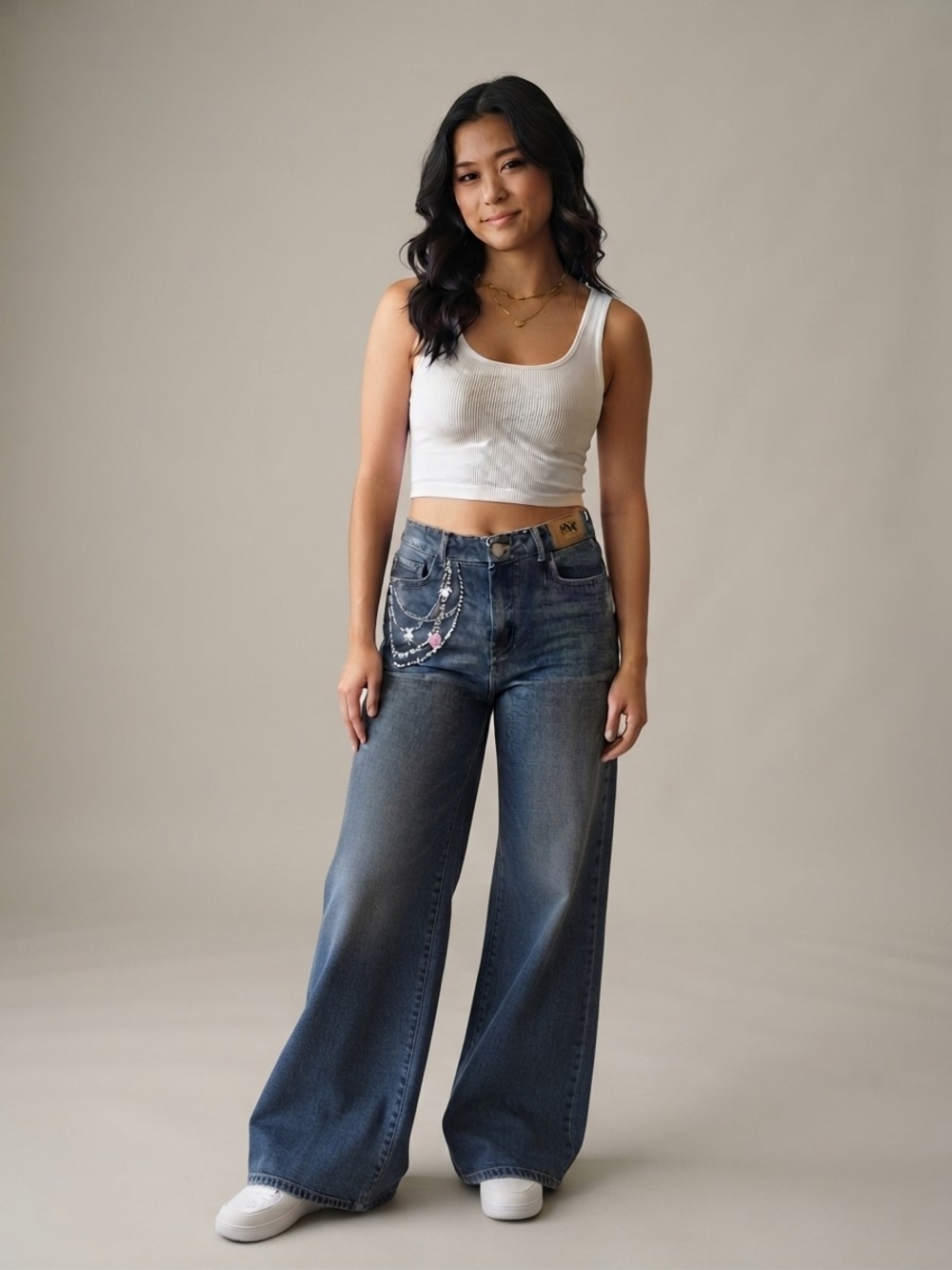 1030 T.E.N.T.H.I.R.T.Y High-Rise Wide Leg Jeans in Dark Vintage Blue